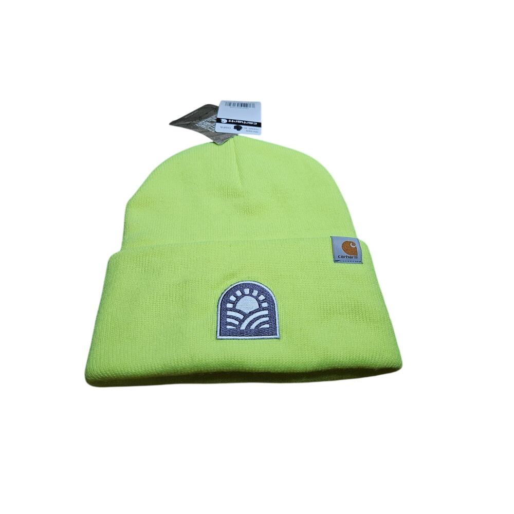 Carhartt Work In Progress Yellow Fluorescent Mens Beanie OSFM